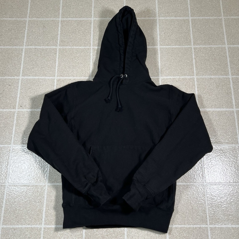 Vintage 90s Champion Reverse Weave Hoodie Sweatshirt Mens Small Black Pullover